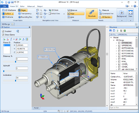 Software to view and measure 3D files.